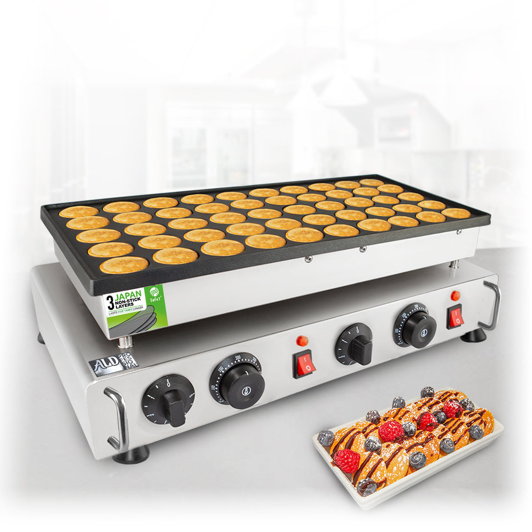 AP-544 Mini Maker de panquecas holandesas | Máquina Poffertjes | 50 pcs | Mini panquecas holandesas redondas