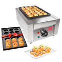 Poêle électrique Takoyaki 18 Trous - 750W - Revêtement Antiadhésif - Pour Boules Takoyaki, Puffs, Mini-cakes - 9