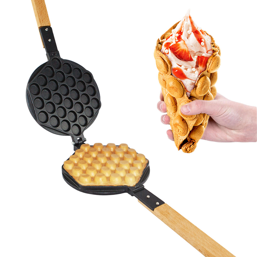 ALDKitchen Bubble Waffle Maker | Egg Waffle Maker Mold | Replaceable 180 Degree Rotating Waffe Iron | Nonstick
