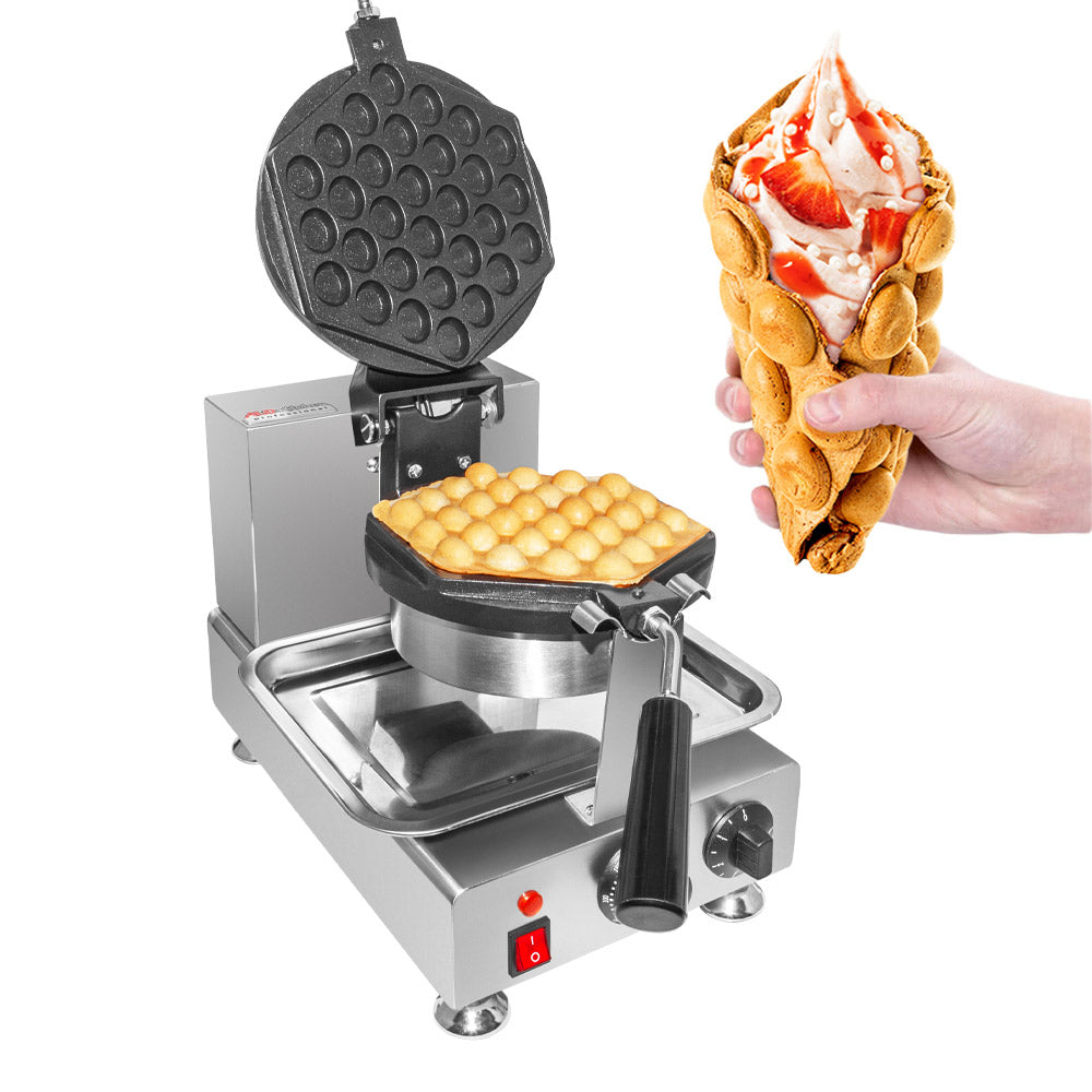 ALDKitchen Waffle Stick Maker | Tree Waffles Maker | Stainless Steel with Manual Control | 4 Pcs 110V