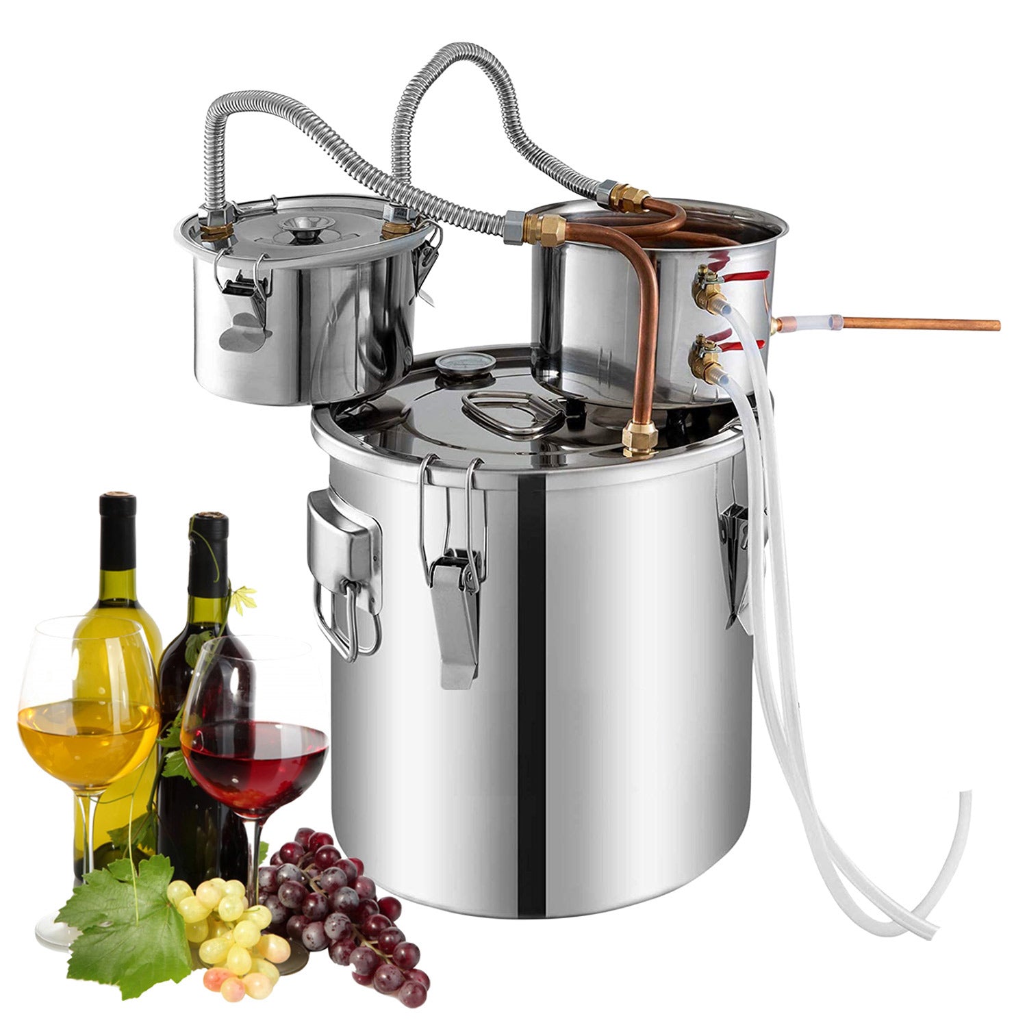Alcohol Distiller Moonshine Distillery Water Wine Brewing Kit DIY