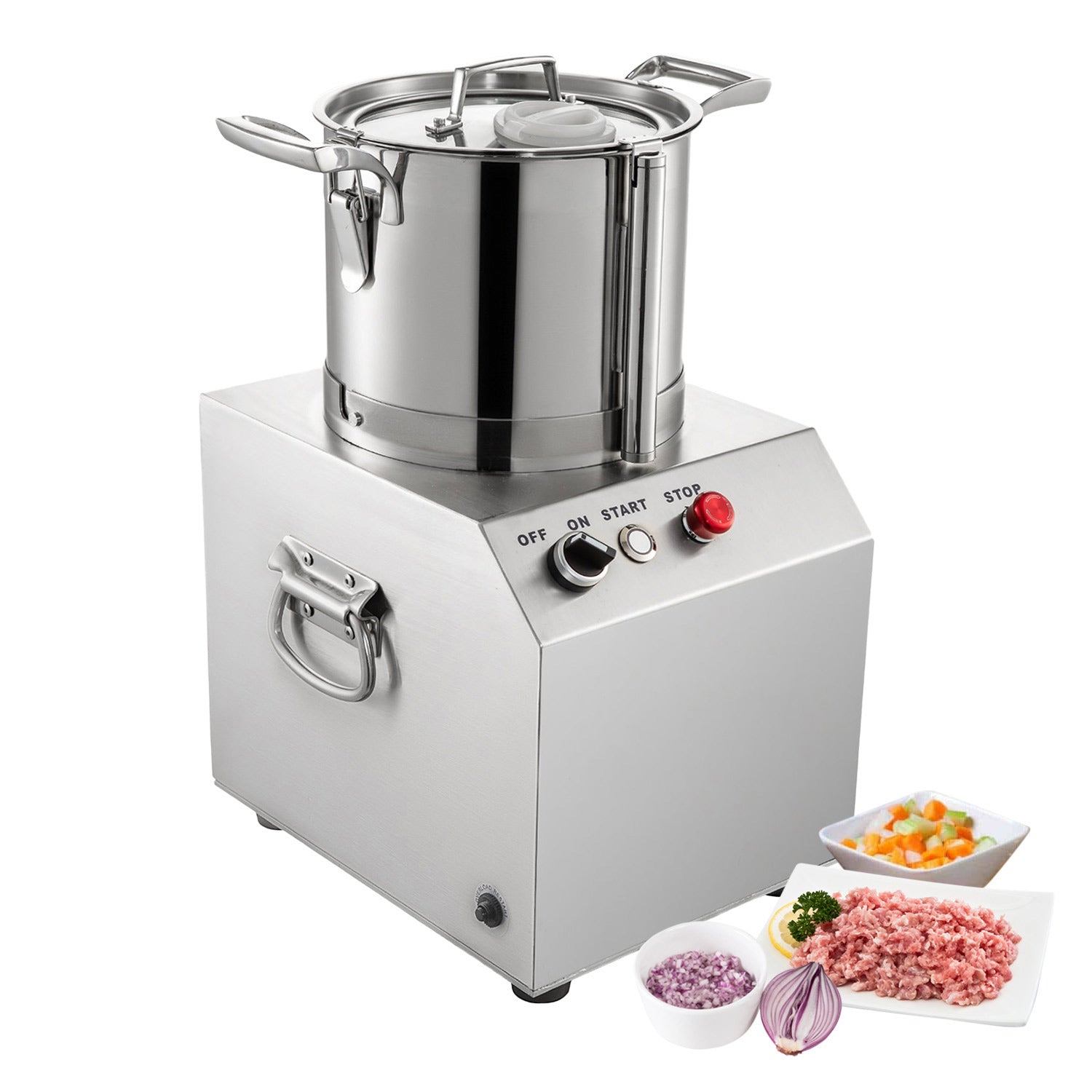 110V Electric Vegetable Chopper Stainless Steel Cutter Commercial Food  Processor