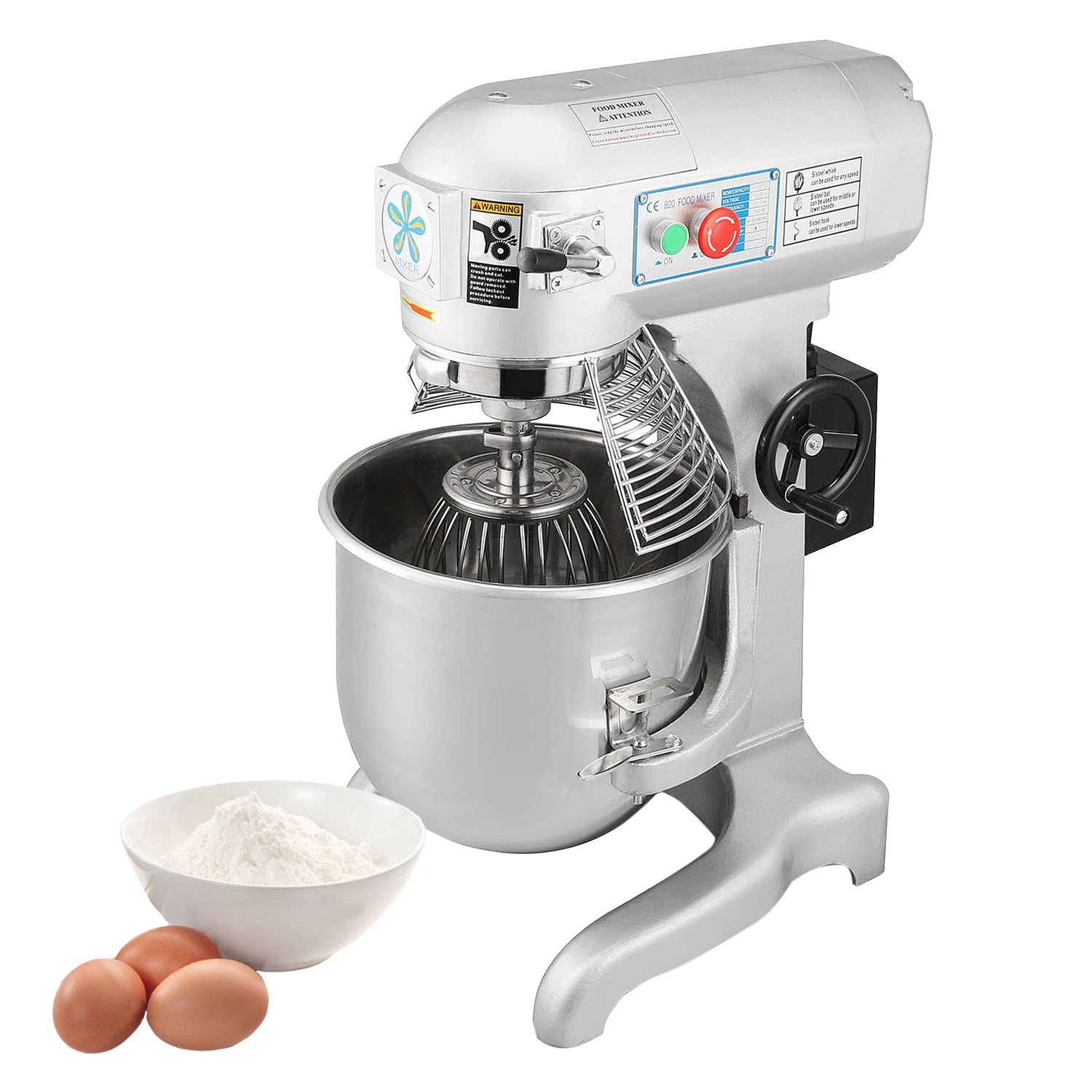  Hakka Commercial Dough Mixer, 30 Qt Rising Spiral