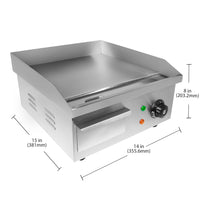 Small / 220V, flat griddle