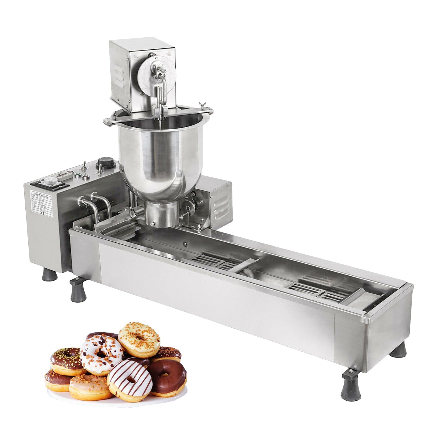 AP-02 Mini Donut Maker Commercial | Automatic Doughnut Machine | 3 Nozzles  Set | Stainless Steel