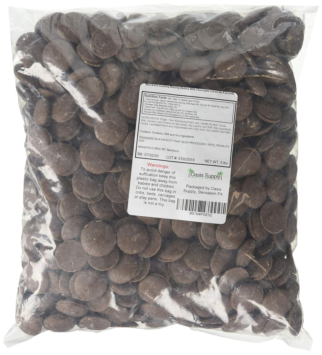Milk Chocolate Melting Wafers by Merckens 5 Pound Bag