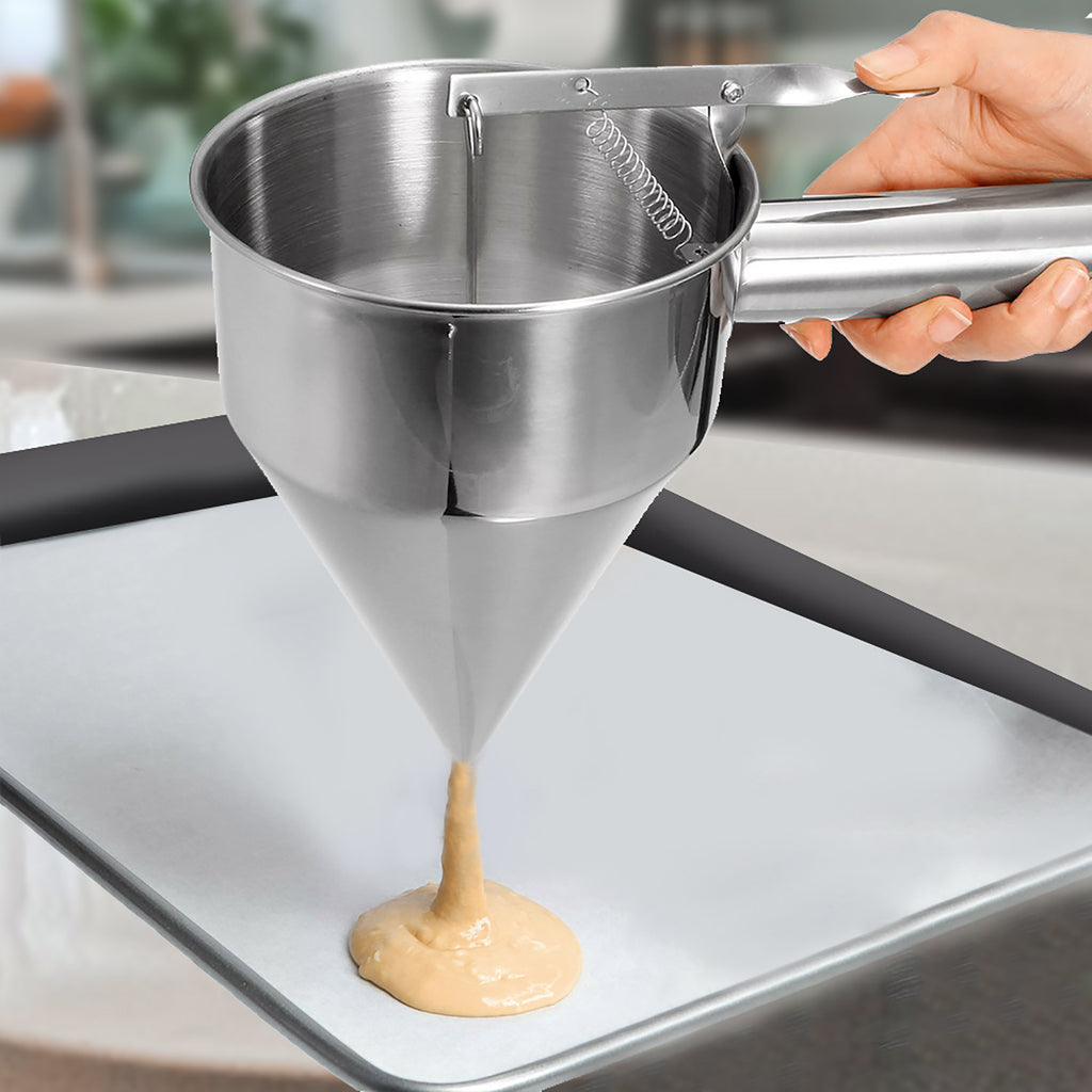 ALDKitchen Batter Dispenser Funnel Dough Dispenser Stainless Steel