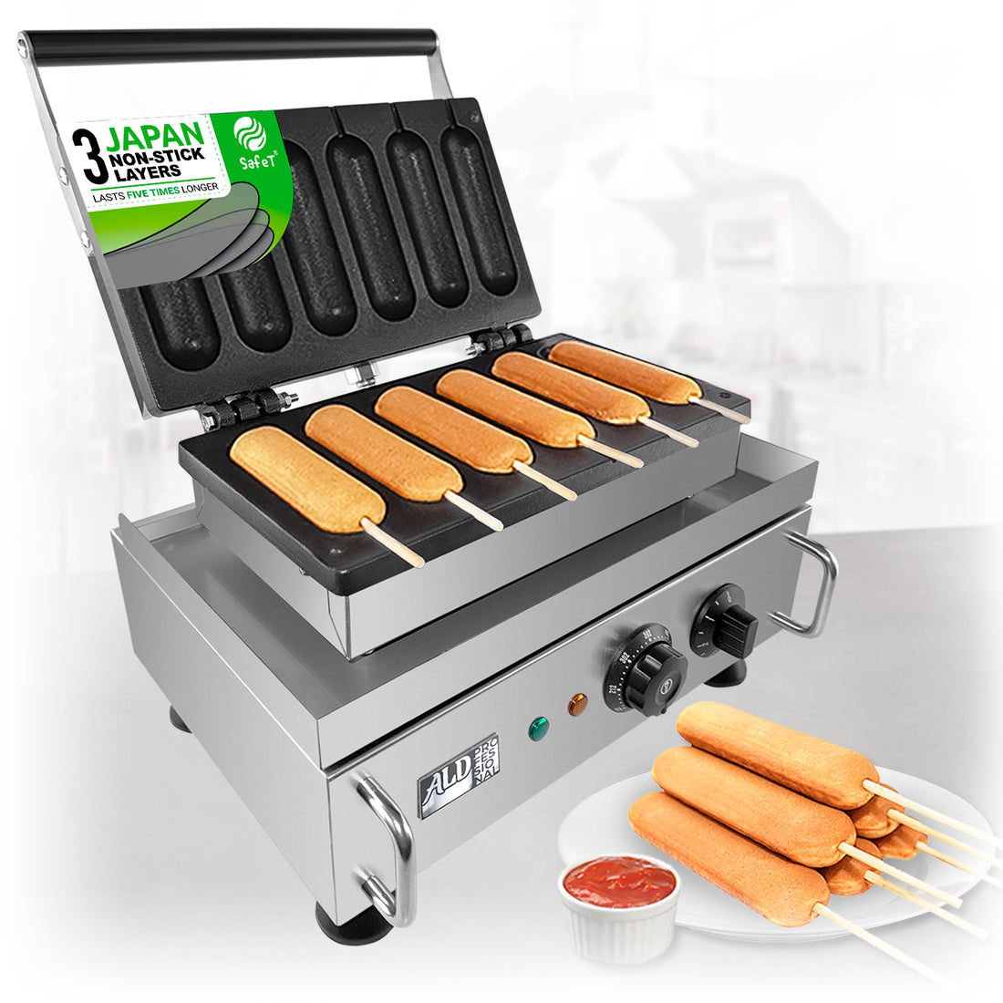 AP-530 Hot Dog Waffle Iron | Werbespot | 6 einfache Maishundwaffeln