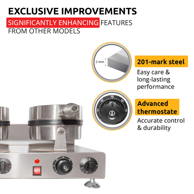 Double / 110V, double waffle maker