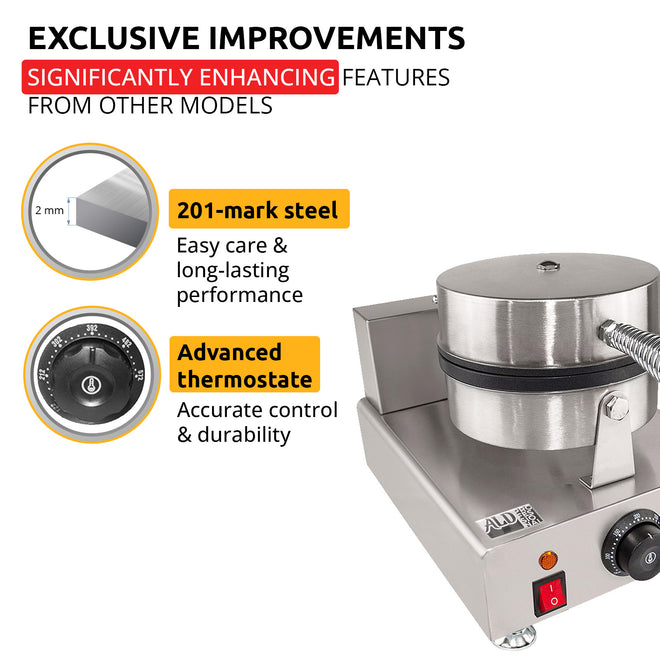 Single / 220V, belgian waffle maker