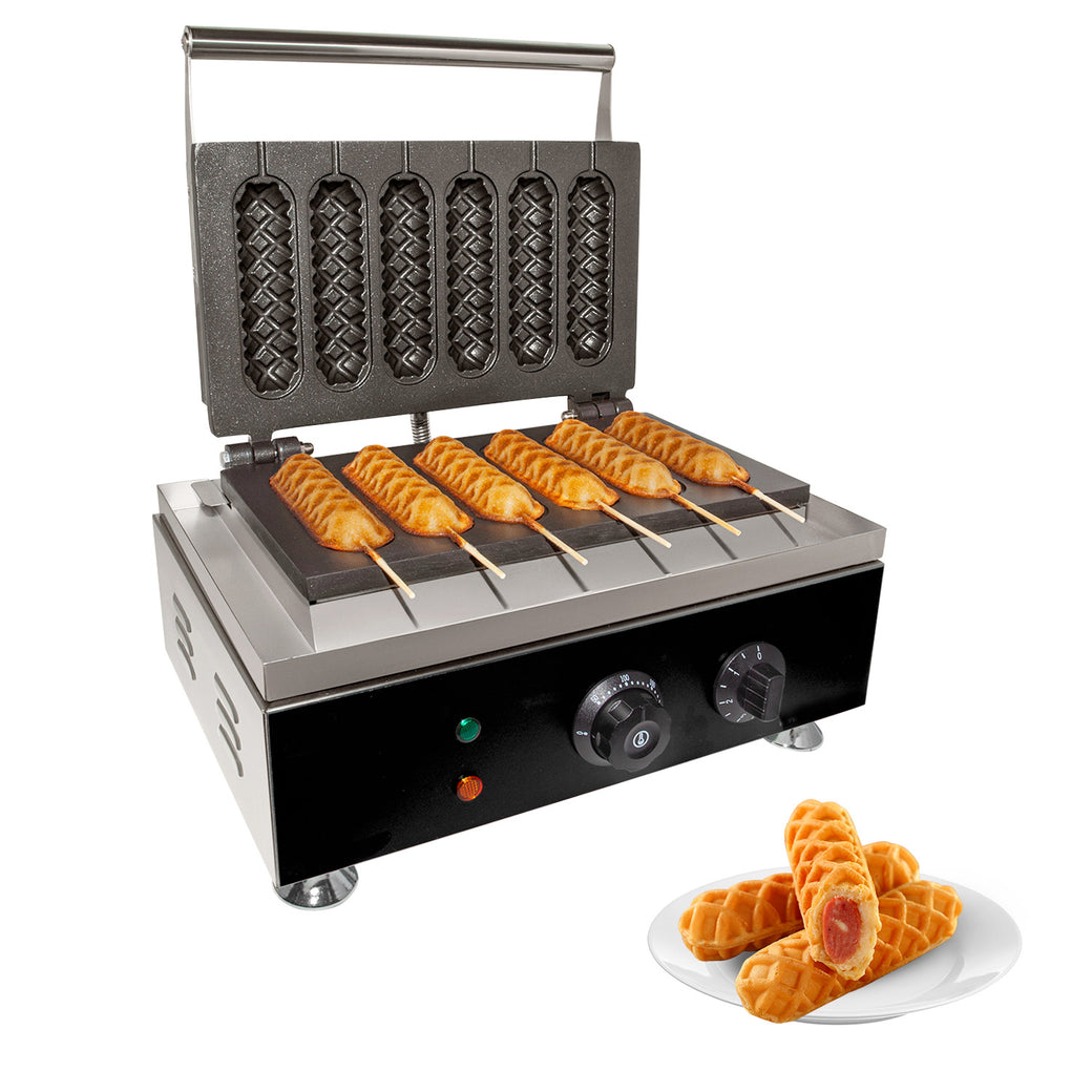 GorillaRock Corn Dog Commercial Machine Hotdog Waffles on Sticks