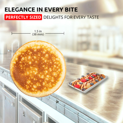 AP-541 Mini Dutch Pancake Maker | Poffertjes Iron | Round Electric Poffertjes Pan | Stainless Steel | 50+ Round-Shape Dutch Pancakes