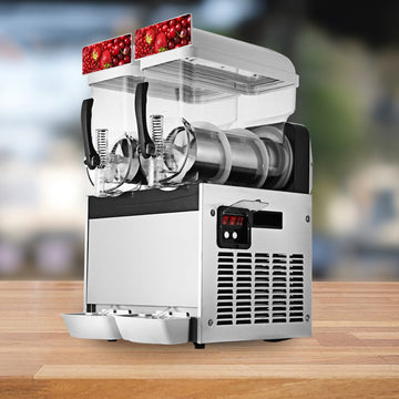 GorillaRock Commercial Slushy Maker | 2-tank Slush Machine | 15L x 2 ...