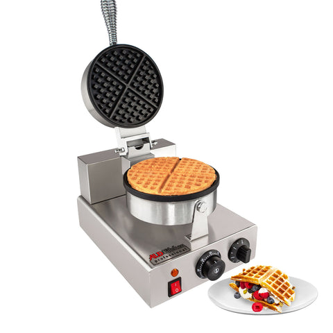 Single Thin waffle maker with 180° opening, B/F
