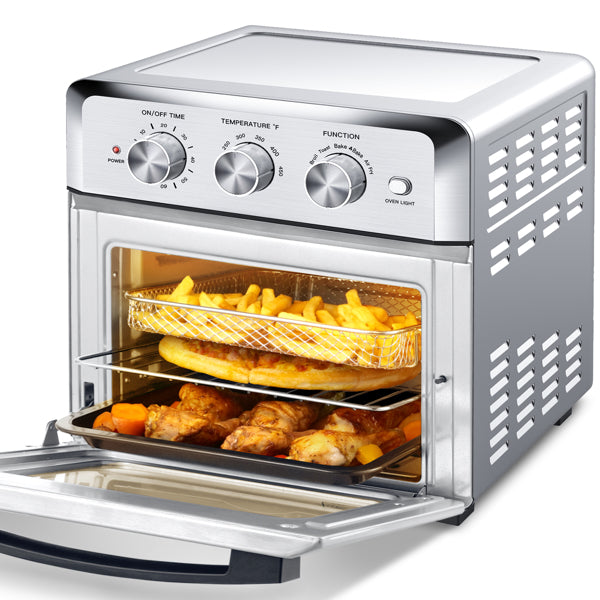 Frita de ar de aço inoxidável forno de fritadeira de ar com 4 lâminas