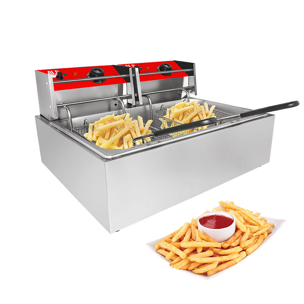 Baskets Frying 2 Deep Fryer Commercial Heavy Duty Stainless Steel Wire –  Kitchen & Restaurant Supplies