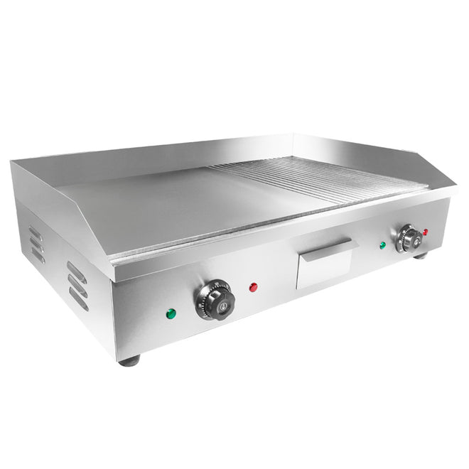 Large (half ribbed) / 110V, electric griddle
