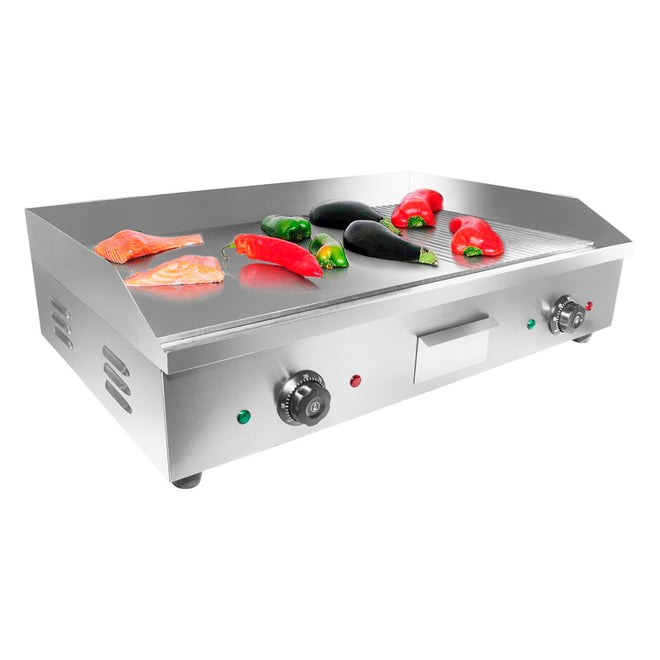 Large (half ribbed) / 110V, electric griddle