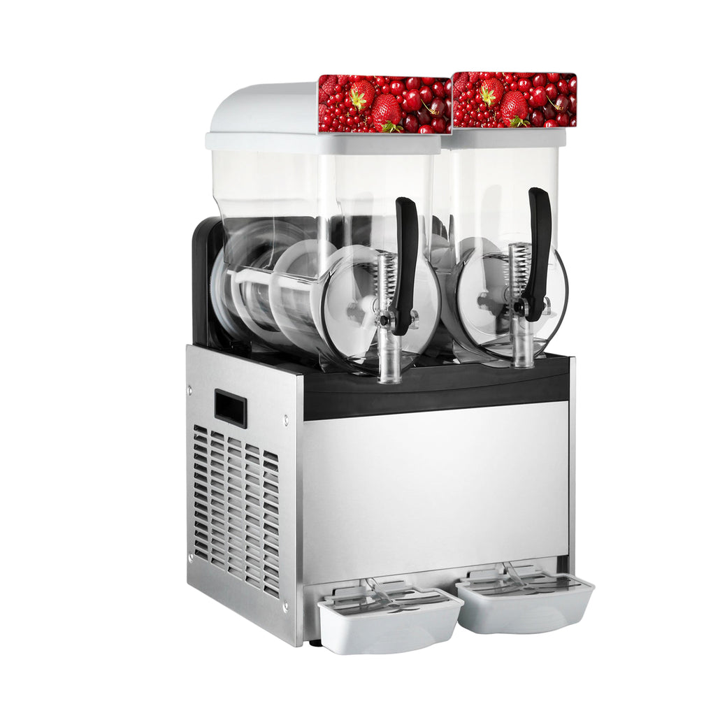 GorillaRock Commercial Slushy Maker | 2-tank Slush Machine | 15L x 2 ...